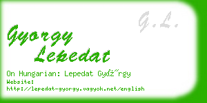 gyorgy lepedat business card